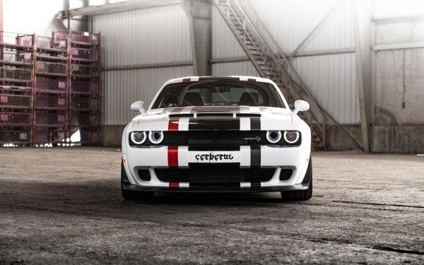 Vehicles Dodge Challenger SRT Dodge Dodge Challenger Car White Car Muscle Car HD Wallpaper | Background Image