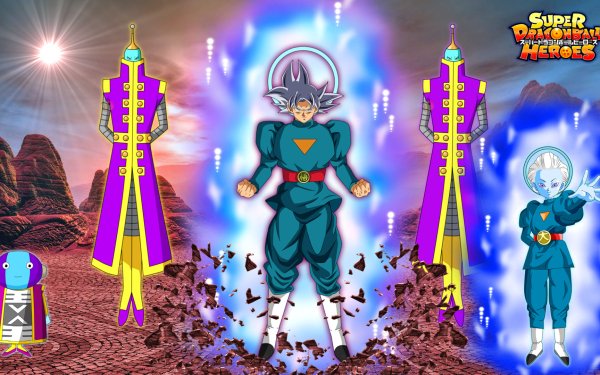 Anime Super Dragon Ball Heroes Goku Ultra Instinct Grand Priest Zeno HD Wallpaper | Background Image