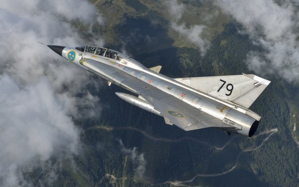 Military Saab 35 Draken Jet Fighters Jet Fighter Aircraft Warplane HD Wallpaper | Background Image