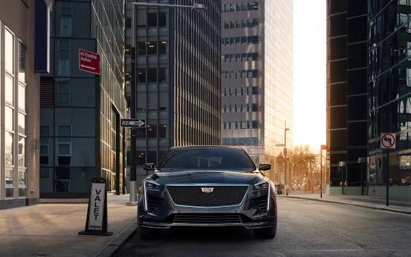 black car sedan full-size car vehicle Cadillac CT6 HD Desktop Wallpaper | Background Image