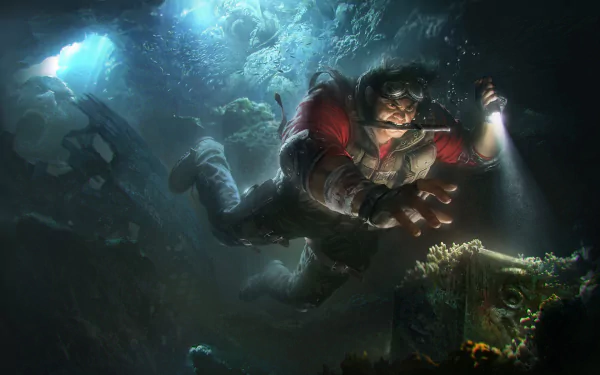 treasure fantasy underwater HD Desktop Wallpaper | Background Image