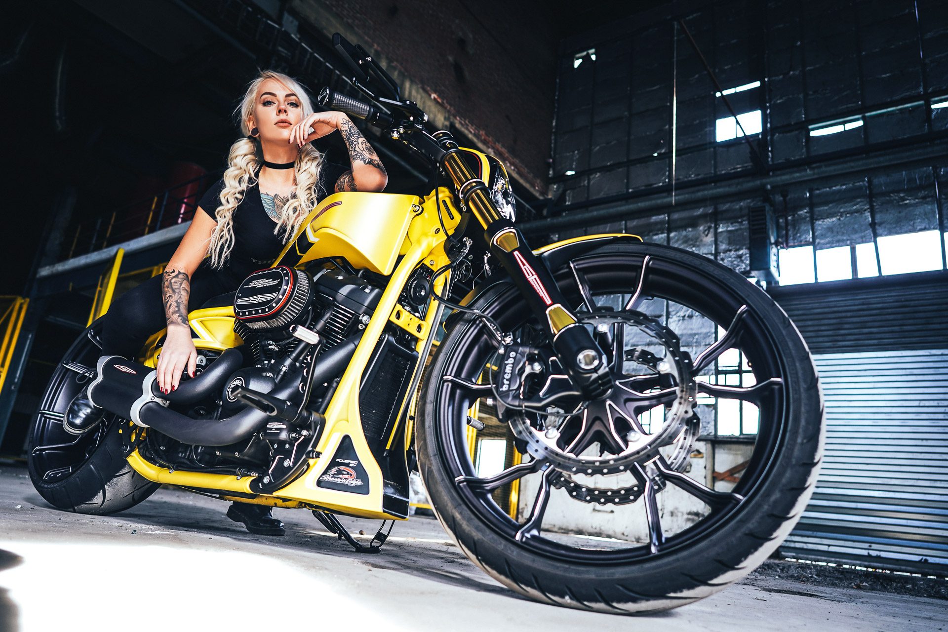 Download Thunderbike Customs Harley Davidson Custom Motorcycle Woman