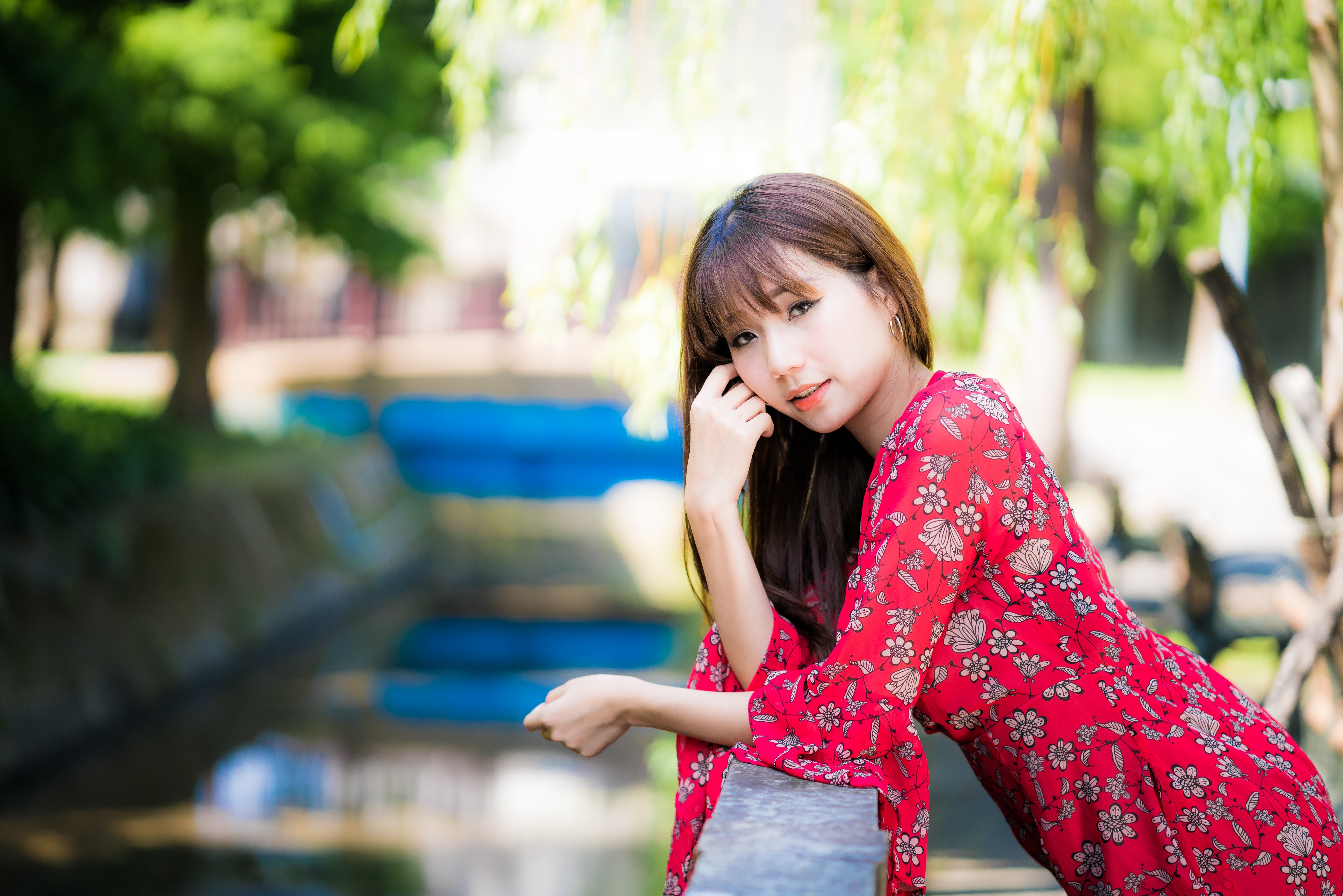 Download Brunette Dress Depth Of Field Model Woman Asian 4k Ultra HD ...