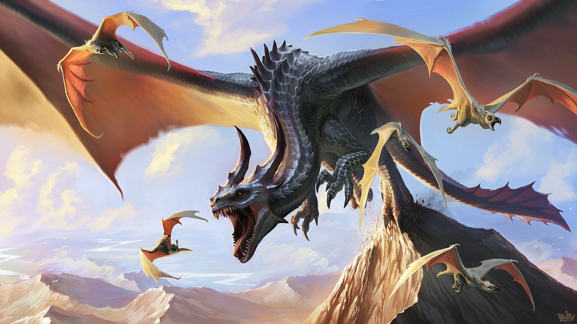 Download Fantasy Dragon HD Wallpaper by Brian Valeza