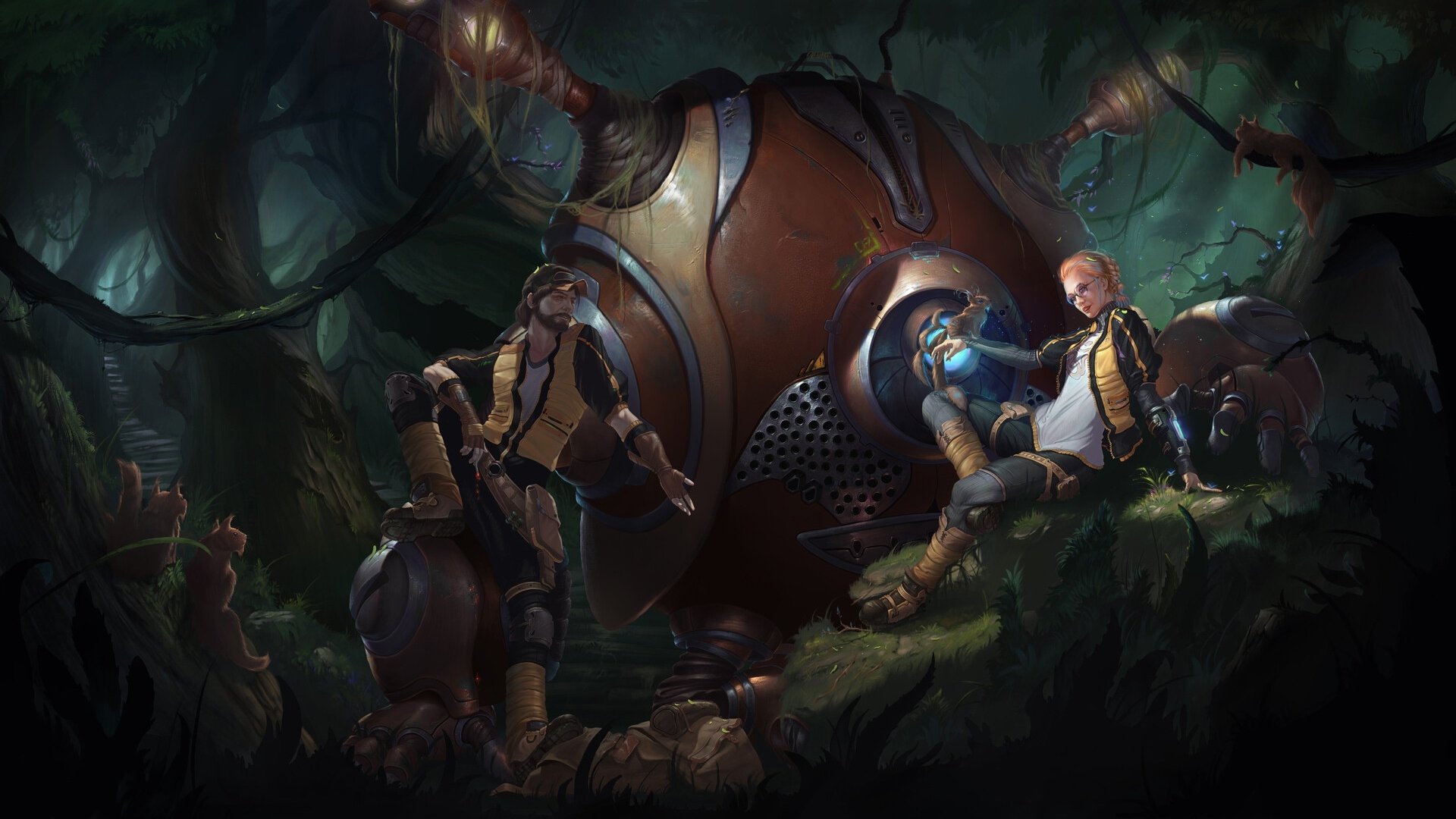 Download Squirrel Robot Sci Fi People HD Wallpaper by Pavel Yurev