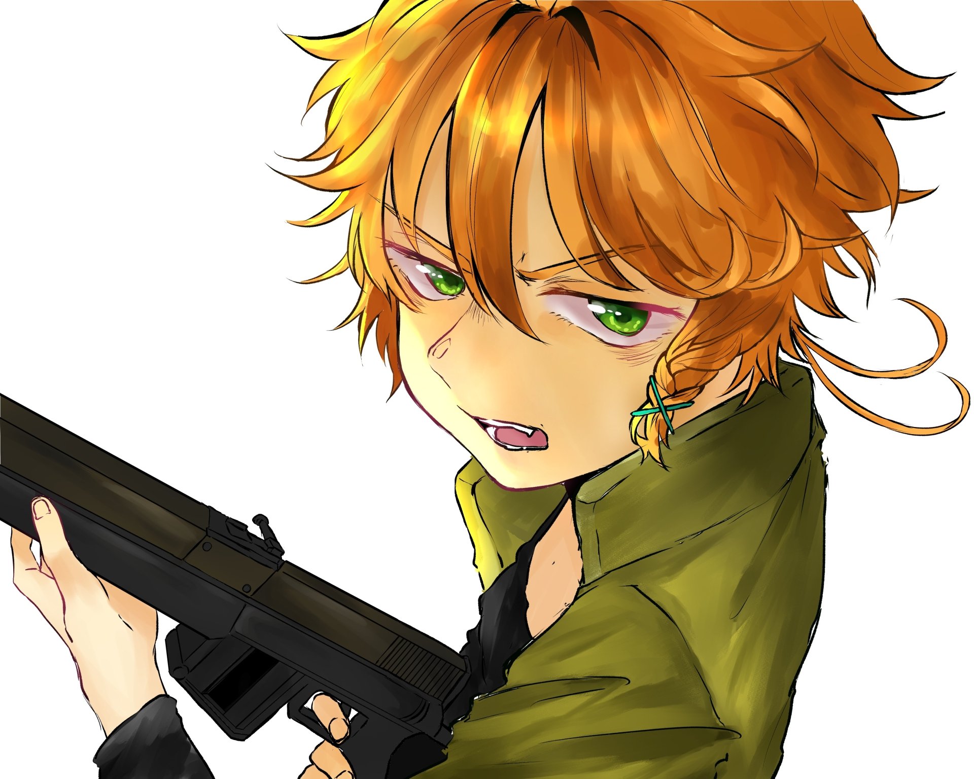 Download Emma (The Promised Neverland) Anime The Promised Neverland HD Wallpaper by 法螺貝の憂鬱