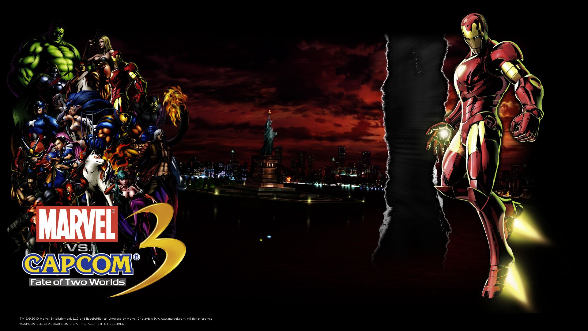 Download Wolverine Iron Man Hulk Captain America Amaterasu Marvel Vs. Capcom Video Game Marvel Vs. Capcom 3: Fate Of Two Worlds HD Wallpaper