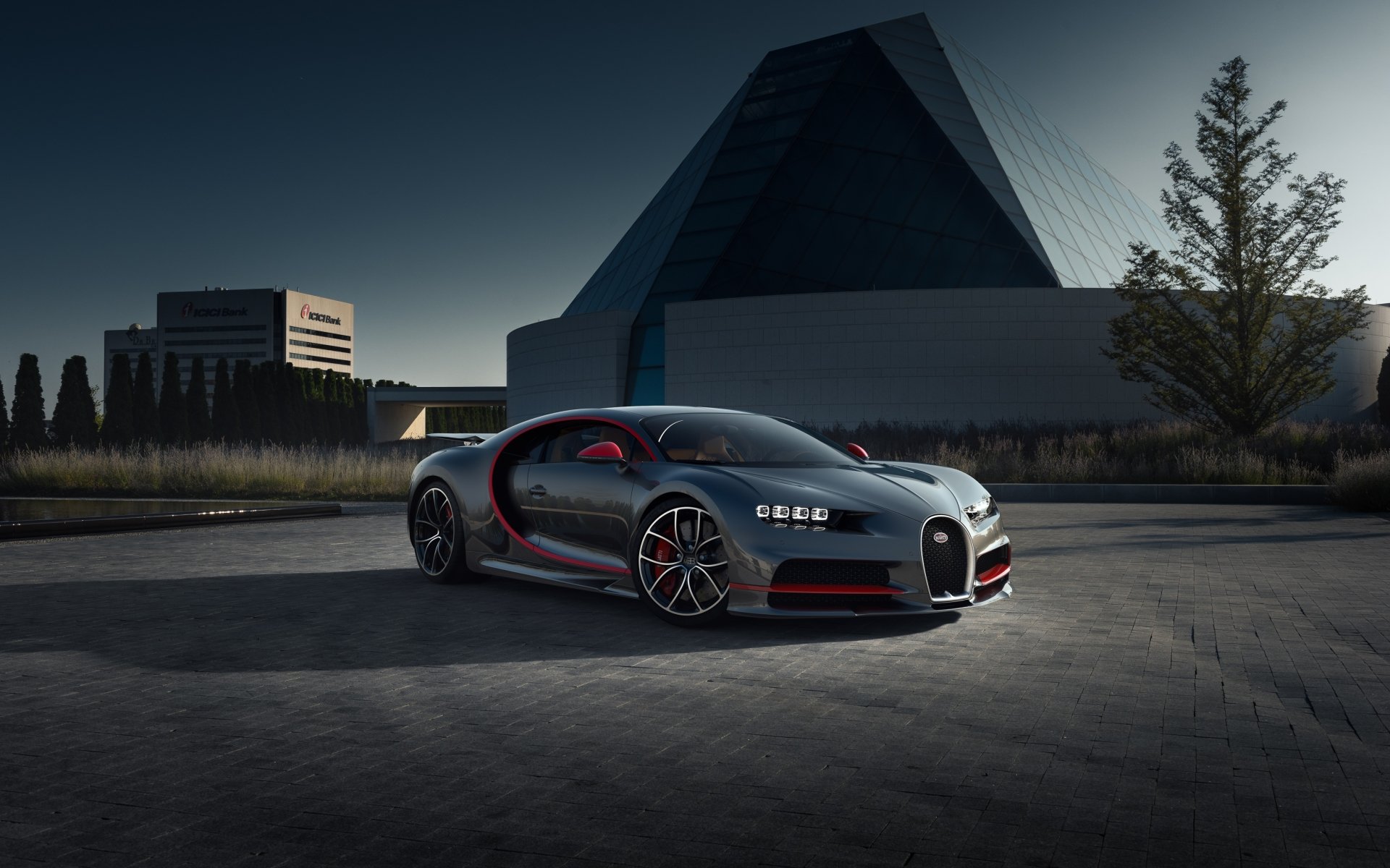 Download Silver Car Car Supercar Bugatti Vehicle Bugatti Chiron HD Wallpaper