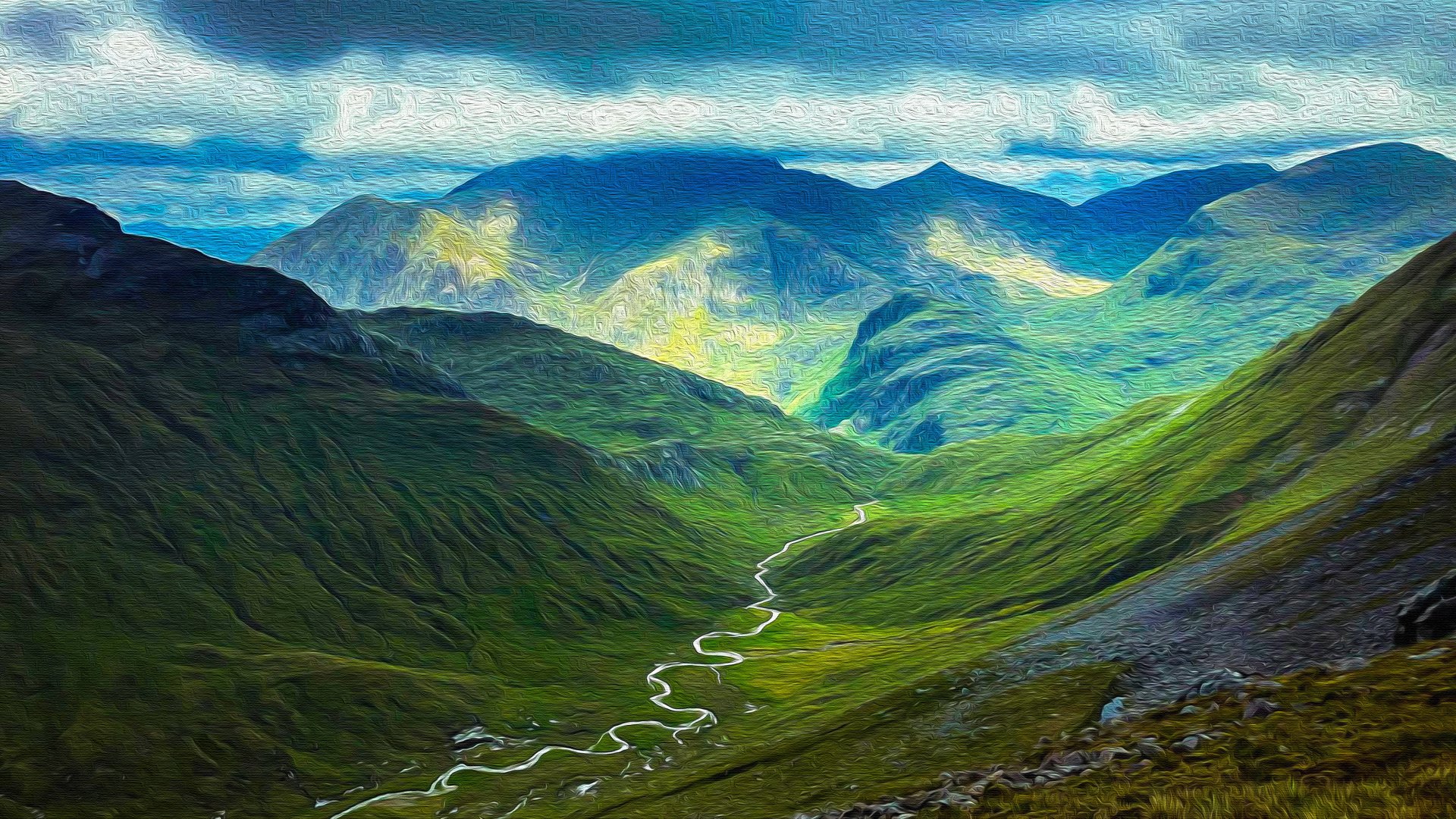 Ring of Steall, Glen Nevis - Oil on Canvas by Manufan63