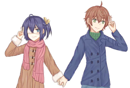 Rikka Takanashi Yūta Togashi Anime Love Chunibyo & Other Delusions HD Desktop Wallpaper | Background Image