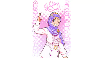 hijab Anime Original HD Desktop Wallpaper | Background Image
