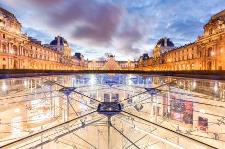 building architecture Paris France glass man made The Louvre HD Desktop Wallpaper | Background Image
