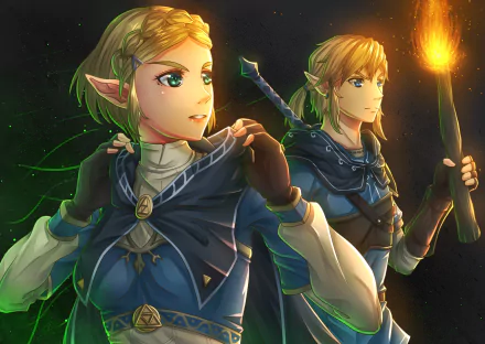 Princess Zelda Link video game The Legend of Zelda: Tears of the Kingdom HD Desktop Wallpaper | Background Image
