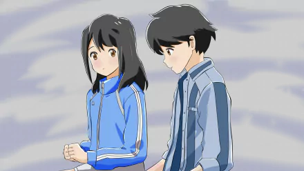 Kotarō Azumi Akane Mizuno Anime Tsuki ga Kirei HD Desktop Wallpaper | Background Image