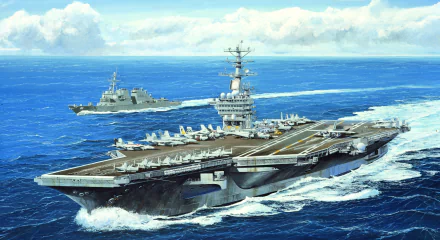 warship aircraft carrier military USS Nimitz (CVN-68) HD Desktop Wallpaper | Background Image