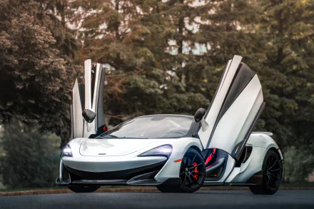 white car car supercar McLaren vehicle McLaren 600LT HD Desktop Wallpaper | Background Image