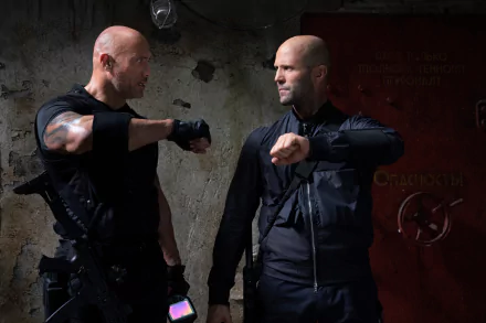 Jason Statham Deckard Shaw Luke Hobbs Dwayne Johnson movie Fast & Furious Presents: Hobbs & Shaw HD Desktop Wallpaper | Background Image