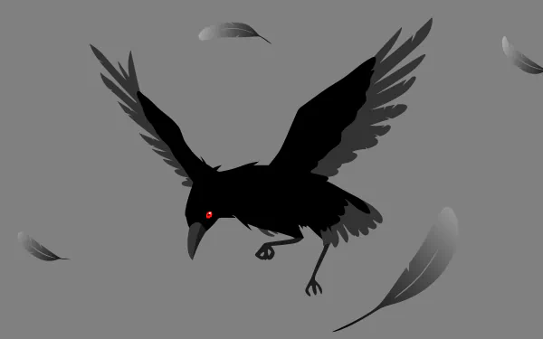 vector feather crow minimalist Animal artistic HD Desktop Wallpaper | Background Image