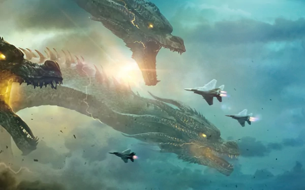 King Ghidorah movie Godzilla: King of the Monsters HD Desktop Wallpaper | Background Image