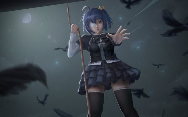 Anime Love, Chunibyo & Other Delusions Rikka Takanashi Moon Night Bird HD Wallpaper | Background Image