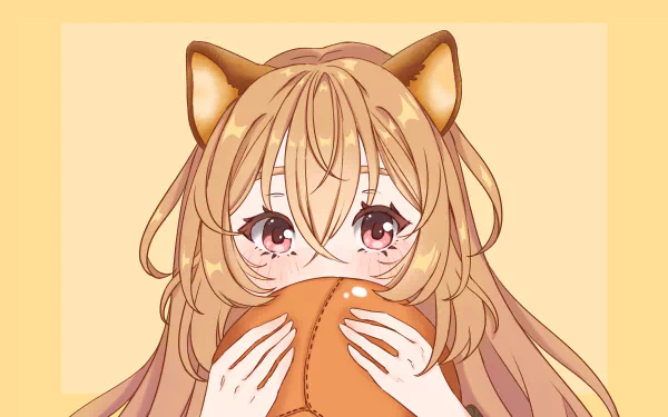 Raphtalia from The Rising of the Shield Hero anime, featured in a 4K Ultra HD PC desktop wallpaper with soft colors and detailed anime-style art.