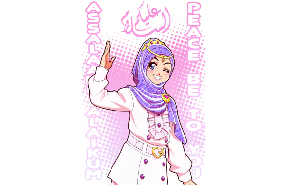 hijab Anime Original HD Desktop Wallpaper | Background Image