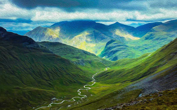  Ring of Steall, Glen Nevis - Oil on Canvas