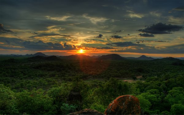 Earth Sunset Africa Zimbabwe HD Wallpaper | Background Image