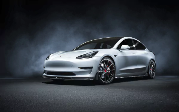 electric car sedan compact car silver car car Tesla Motors vehicle Tesla Model 3 HD Desktop Wallpaper | Background Image