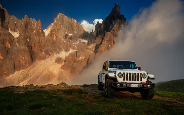 white car car Jeep vehicle Jeep Gladiator HD Desktop Wallpaper | Background Image