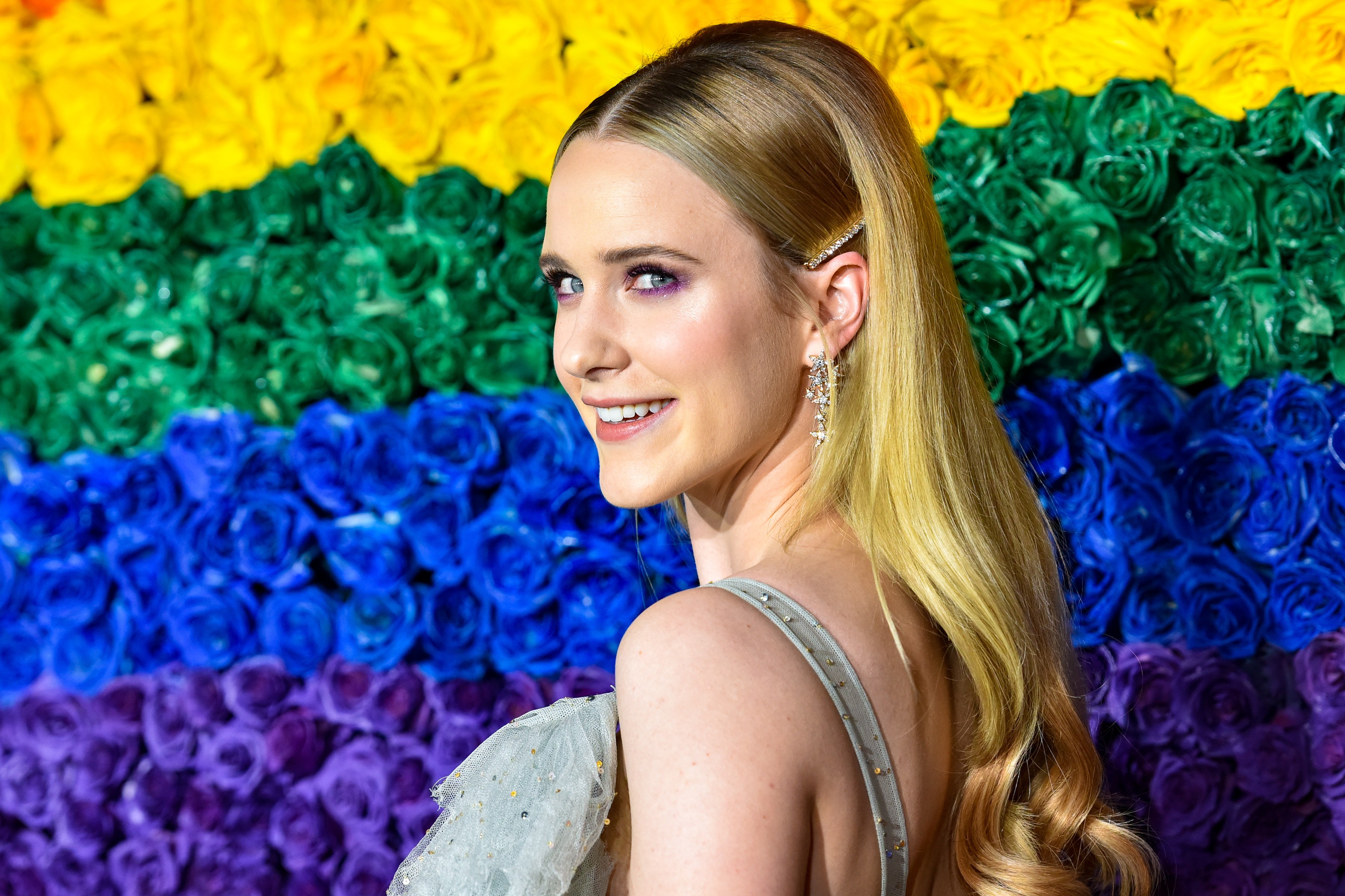 Download Smile Blonde Actress American Celebrity Rachel Brosnahan HD