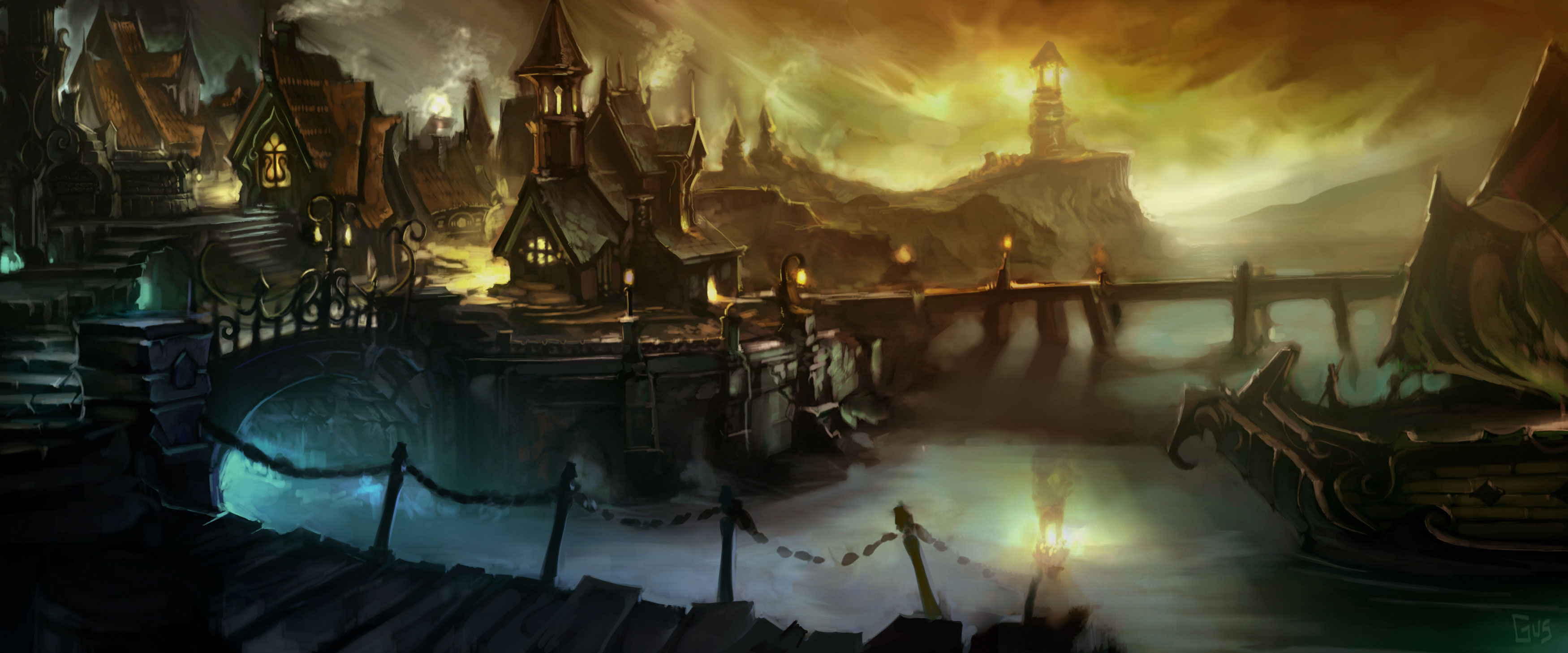 World of Warcraft desktop wallpaper featuring a video game scene.