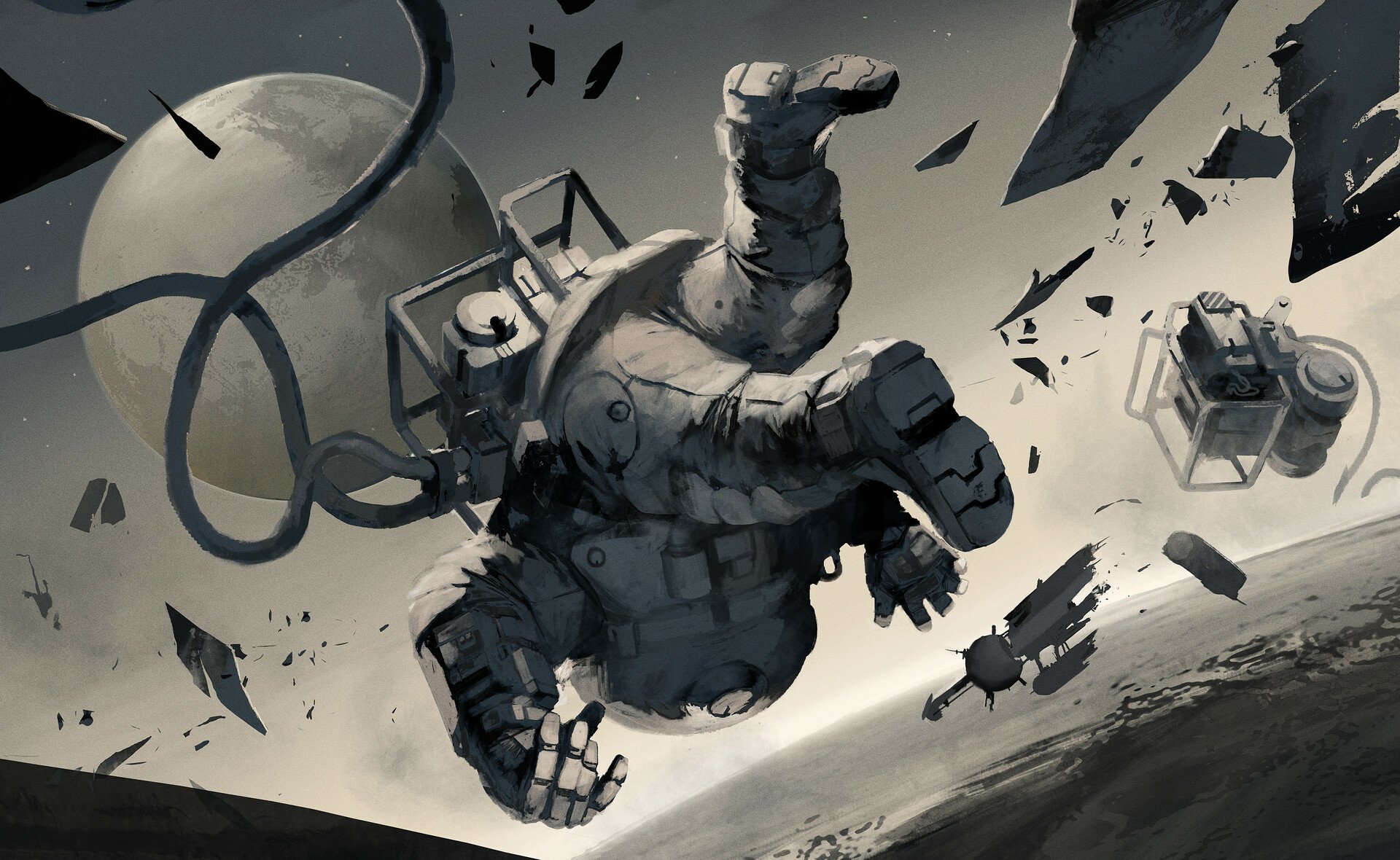 Download Planet Sci Fi Astronaut HD Wallpaper