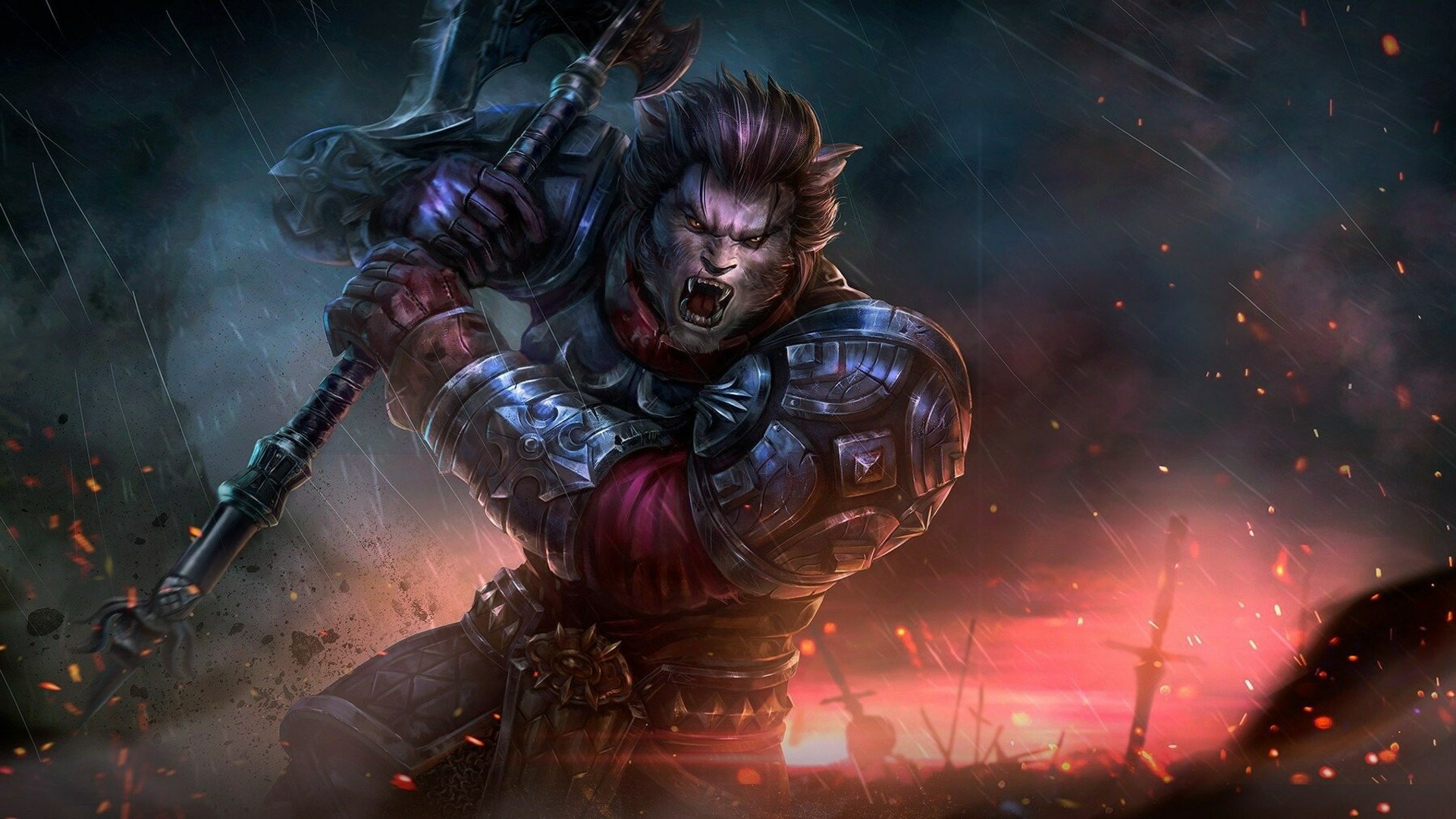 Download Armor Axe Fantasy Warrior Fantasy Warrior HD Wallpaper by Baya Ochkaeva