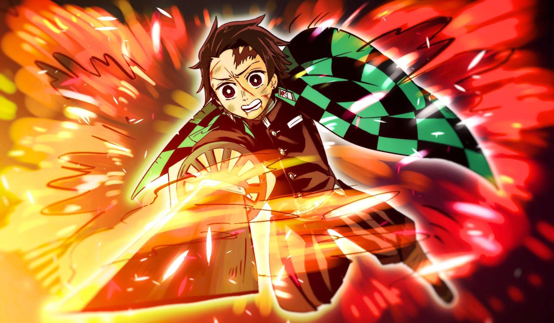 Download Hinokami Kagura Tanjiro Kamado Anime Demon Slayer: Kimetsu No Yaiba HD Wallpaper by ふぉー