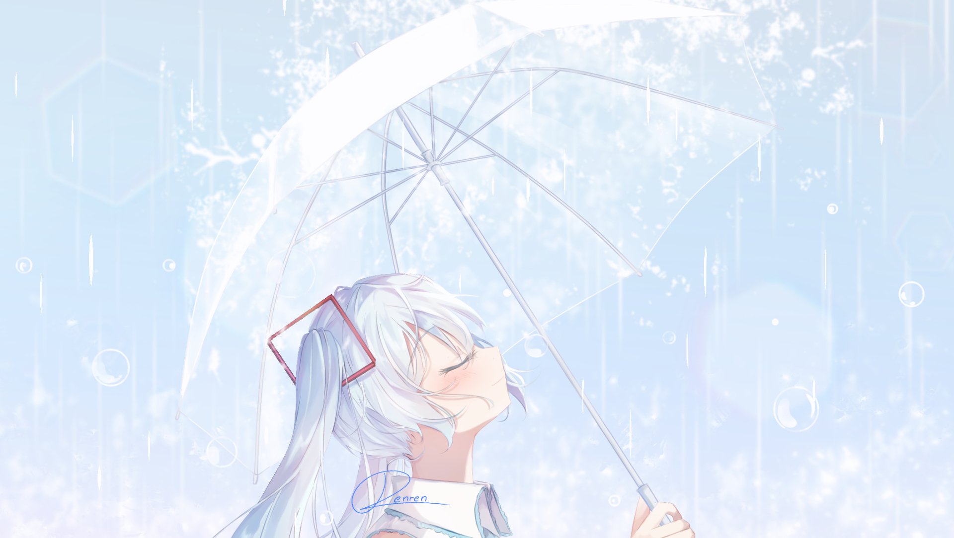 Download Umbrella Hatsune Miku Anime Vocaloid HD Wallpaper by Renren