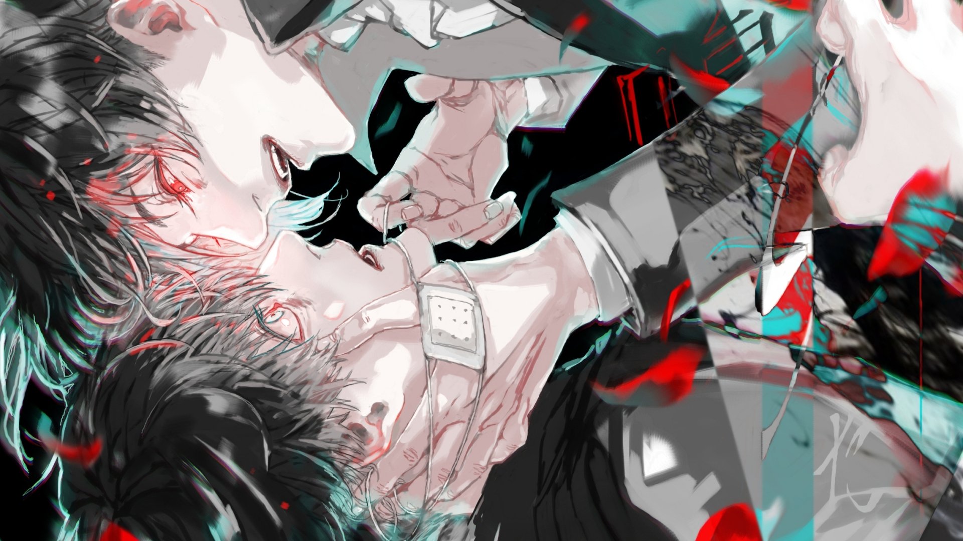 Download Shū Tsukiyama Ken Kaneki Anime Tokyo Ghoul HD Wallpaper by 降島ツカサ