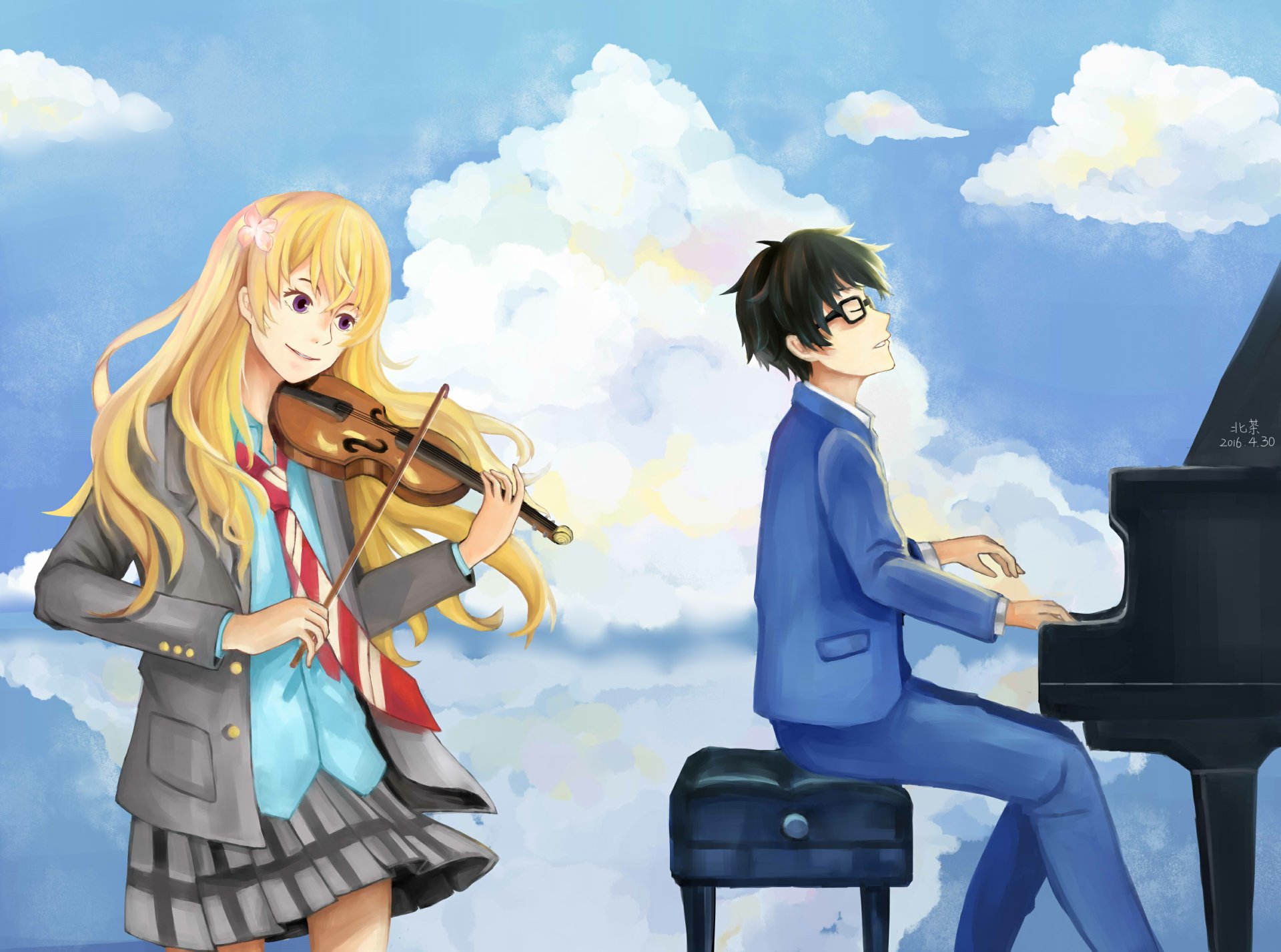 Your Lie In April HD Wallpaper | Background Image | 3337x2480