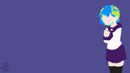 Anime Earth-Chan HD Desktop Wallpaper | Background Image