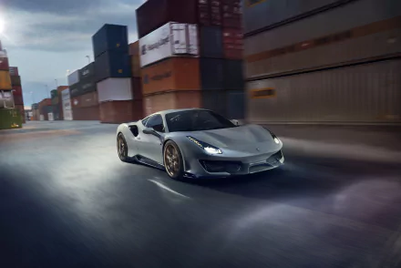 supercar silver car car Ferrari vehicle Ferrari 488 Pista HD Desktop Wallpaper | Background Image