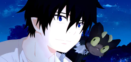 Rin Okumura Anime Blue Exorcist HD Desktop Wallpaper | Background Image