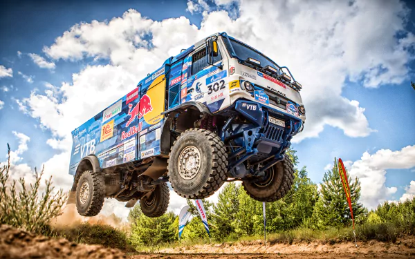 Red Bull Kamaz vehicle rallying Sports HD Desktop Wallpaper | Background Image