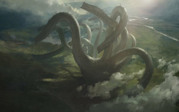 Fantasy Hydra Creature HD Wallpaper | Background Image