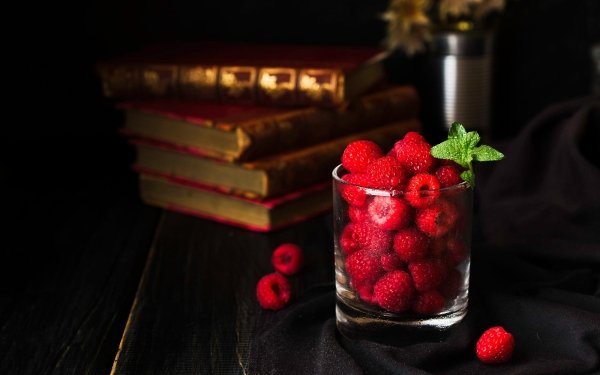 Food Raspberry Fruits Glass Berry Still Life Fruit HD Wallpaper | Background Image