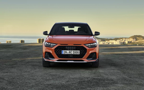 compact car orange car car Audi vehicle Audi A1 HD Desktop Wallpaper | Background Image