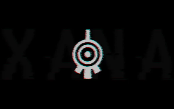 4K Ultra HD PC wallpaper featuring Xana, the iconic AI antagonist from the TV show Code Lyoko, with a glitch effect on a black background.