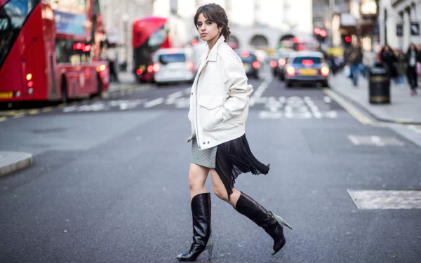 brunette black hair American singer boots music Camila Cabello HD Desktop Wallpaper | Background Image