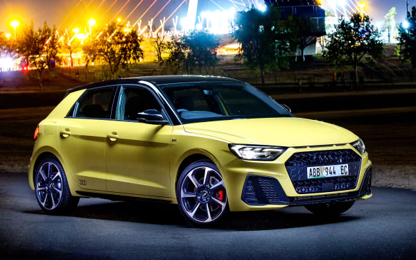 yellow car Audi vehicle Audi A1 HD Desktop Wallpaper | Background Image