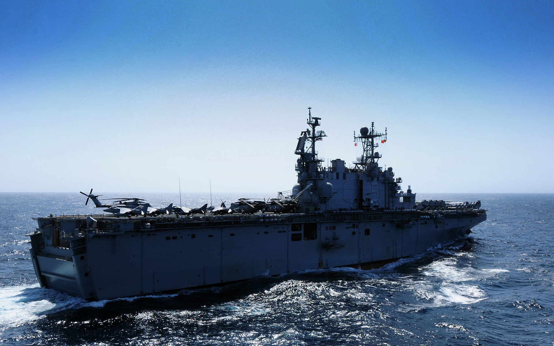 Military USS Peleliu (LHA-5) HD Wallpaper | Background Image