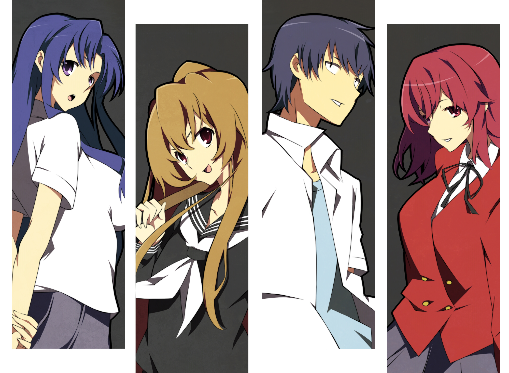 Taiga, Ryuji, Yusaku, Minori and Ami in Toradora! wallpaper